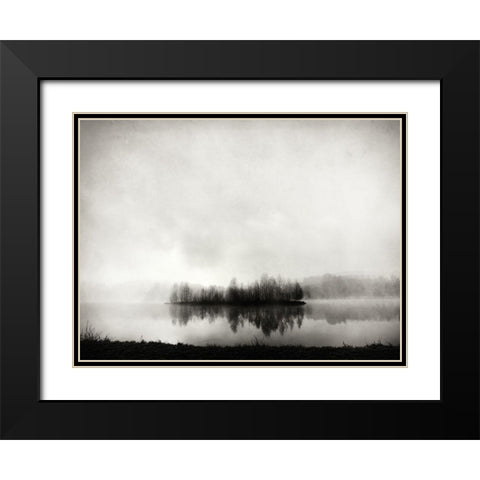 isle of silence Black Modern Wood Framed Art Print with Double Matting by Bogner, Franz