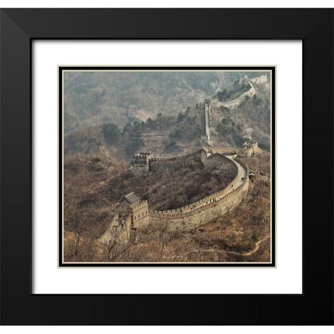 Early Spring in Mutianyu Black Modern Wood Framed Art Print with Double Matting by Tjandra, C.S.