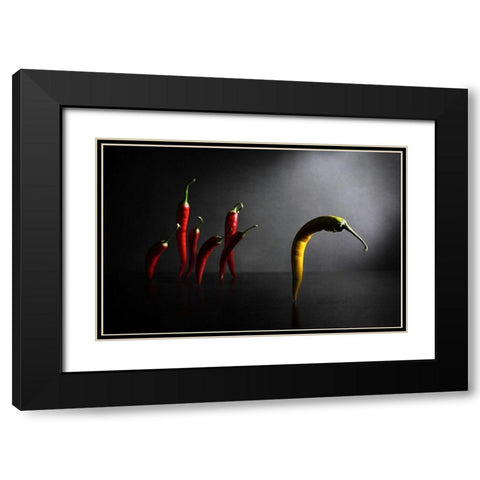 Hit the road, Jack Black Modern Wood Framed Art Print with Double Matting by Ivanova, Victoria