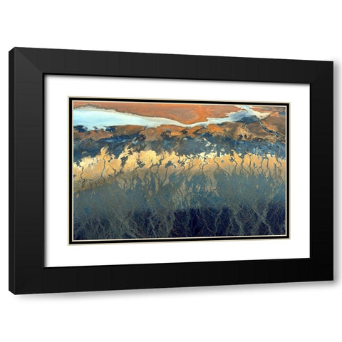 California Aerial Black Modern Wood Framed Art Print with Double Matting by Ghirardini, Tanja