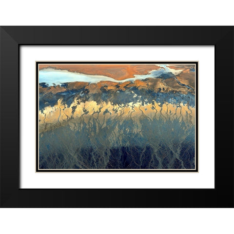 California Aerial Black Modern Wood Framed Art Print with Double Matting by Ghirardini, Tanja