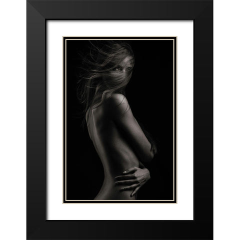 Sensual Beauty Black Modern Wood Framed Art Print with Double Matting by Krystynek Mqep, Martin
