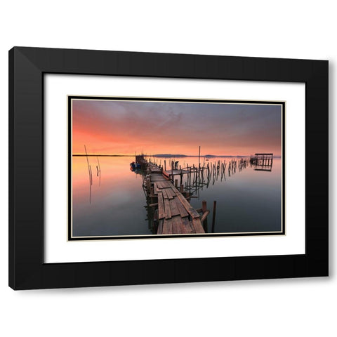 The last Light Black Modern Wood Framed Art Print with Double Matting by Roxo, Alvaro