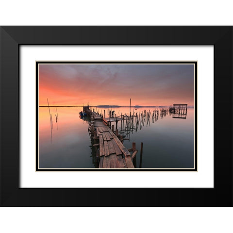 The last Light Black Modern Wood Framed Art Print with Double Matting by Roxo, Alvaro
