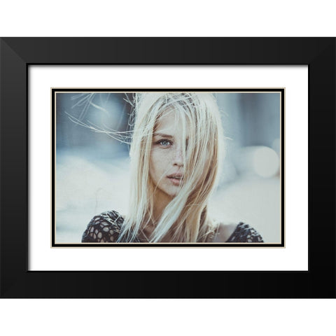 Cold Infinity Black Modern Wood Framed Art Print with Double Matting by Lepeshev, Pavel