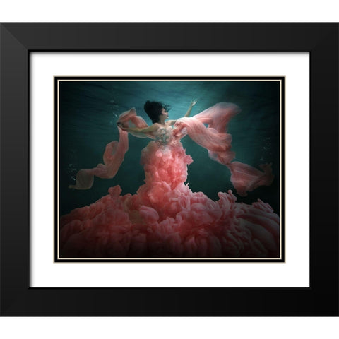 The Awakening of Flora Black Modern Wood Framed Art Print with Double Matting by Suherman, Martha