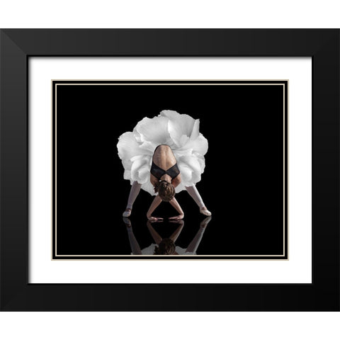 Dance Black Modern Wood Framed Art Print with Double Matting by Natalia