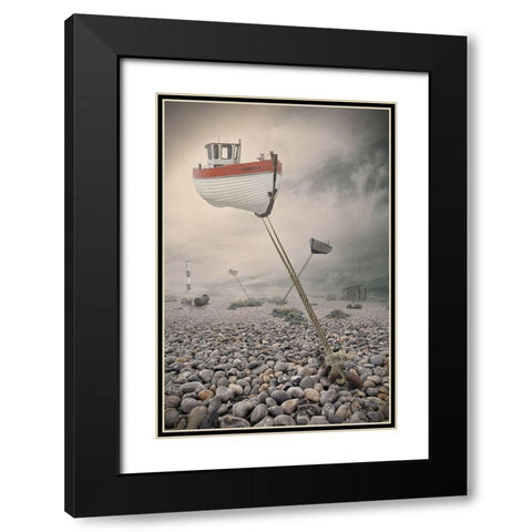 Low Tide Black Modern Wood Framed Art Print with Double Matting by Bowen, Baden