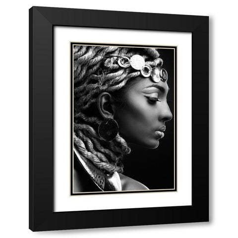 EGYPT II Black Modern Wood Framed Art Print with Double Matting by Hendrik, Fren