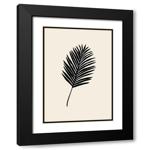 Black Palm Black Modern Wood Framed Art Print with Double Matting by Artographie Studio
