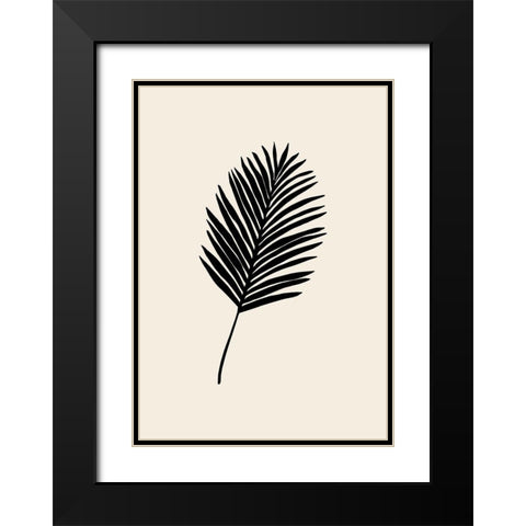 Black Palm Black Modern Wood Framed Art Print with Double Matting by Artographie Studio
