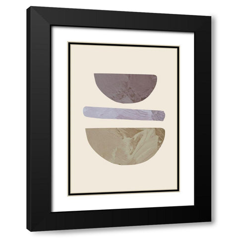 Collage 01 Black Modern Wood Framed Art Print with Double Matting by Artographie Studio