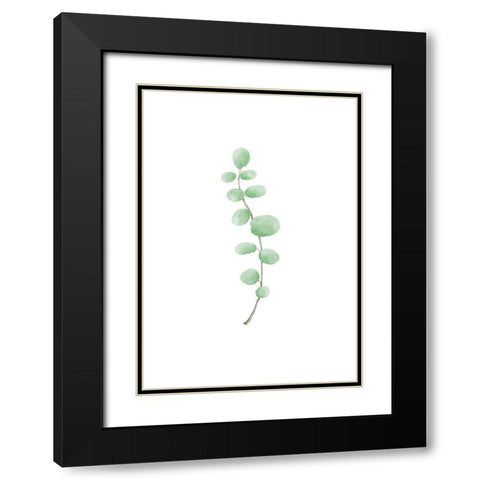 Branch Black Modern Wood Framed Art Print with Double Matting by Artographie Studio