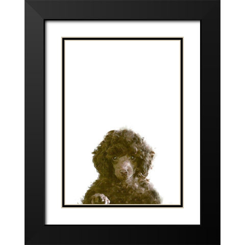 The Dog Black Modern Wood Framed Art Print with Double Matting by Artographie Studio