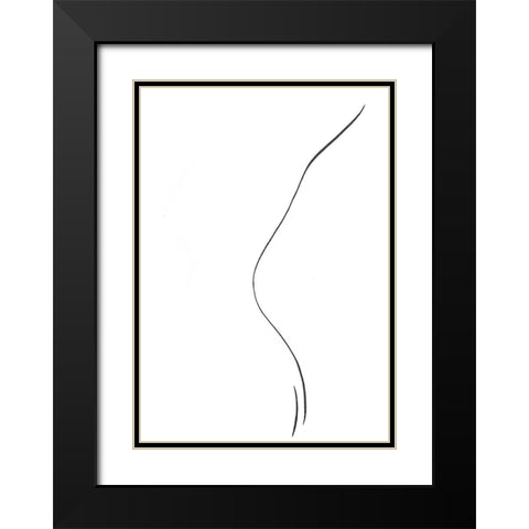 Back Black Modern Wood Framed Art Print with Double Matting by Artographie Studio