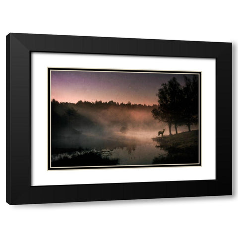 Steamy water Black Modern Wood Framed Art Print with Double Matting by Schuurmans, Wim