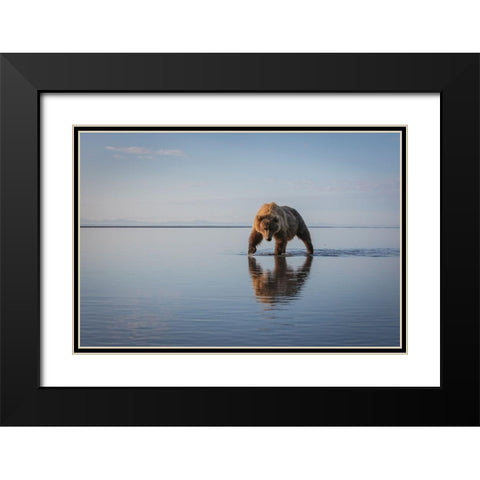 Walking My Walk Black Modern Wood Framed Art Print with Double Matting by Doyle, Renee