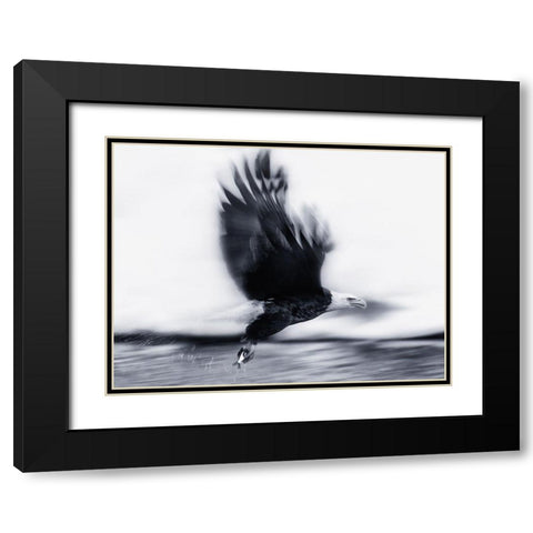 The Catch Black Modern Wood Framed Art Print with Double Matting by Cheng, Yu