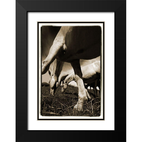 Promenade 2 Black Modern Wood Framed Art Print with Double Matting by Malovrh, Milan