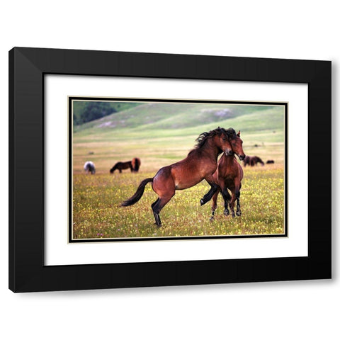 The Game Black Modern Wood Framed Art Print with Double Matting by Vidak, Vedran