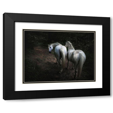 Come Black Modern Wood Framed Art Print with Double Matting by Droste, Holger