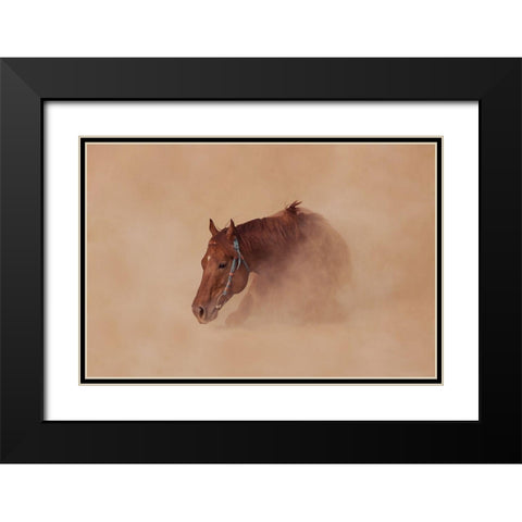 Joyous Black Modern Wood Framed Art Print with Double Matting by Sabharwal, Vishal