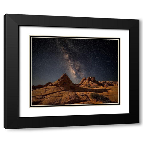 Under the Milky Way Black Modern Wood Framed Art Print with Double Matting by Fan, John