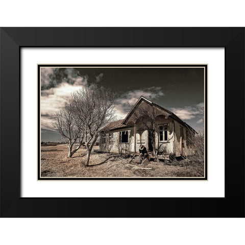 Tumbledown Black Modern Wood Framed Art Print with Double Matting by Ingibergsson, Torsteinn H