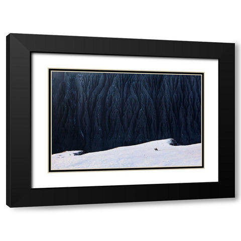 Deep In Canyon Black Modern Wood Framed Art Print with Double Matting by Yang, BJ