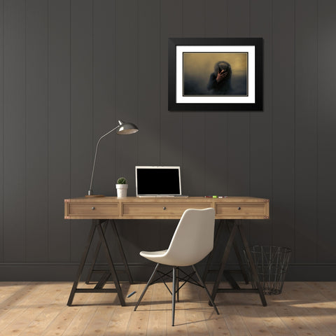 When the going gets tough Black Modern Wood Framed Art Print with Double Matting by Larsen, Jorun