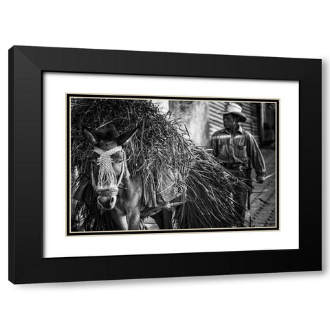 Together from Work Black Modern Wood Framed Art Print with Double Matting by Stranak, Pavol