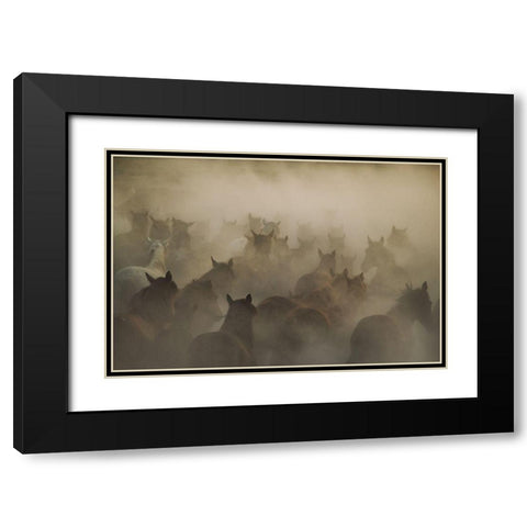 In Dust Black Modern Wood Framed Art Print with Double Matting by Taskin, Huseyin