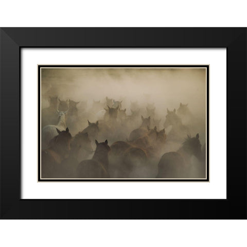 In Dust Black Modern Wood Framed Art Print with Double Matting by Taskin, Huseyin