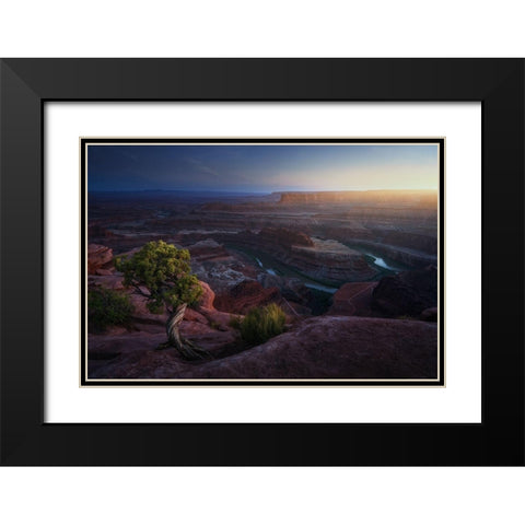 Deadhorse land Black Modern Wood Framed Art Print with Double Matting by Pablo, Juan de