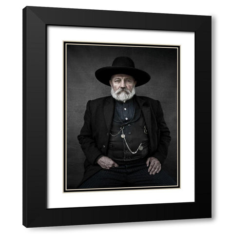 El Paso Project Black Modern Wood Framed Art Print with Double Matting by Scheunders, Jan