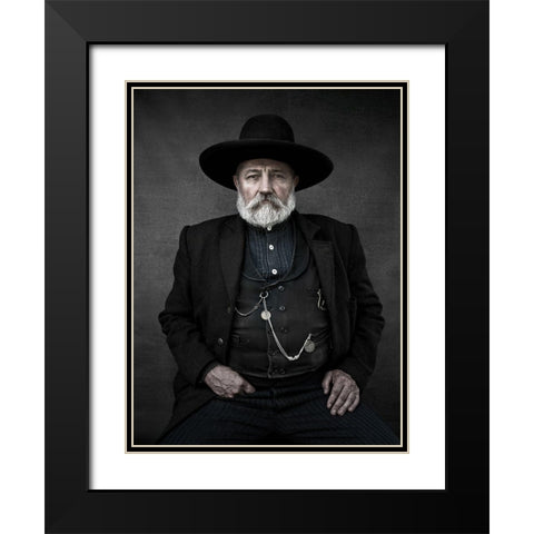 El Paso Project Black Modern Wood Framed Art Print with Double Matting by Scheunders, Jan