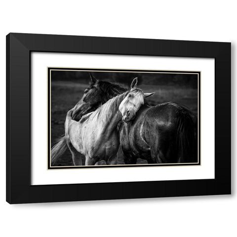 Warm rain Black Modern Wood Framed Art Print with Double Matting by Chapa, Niko