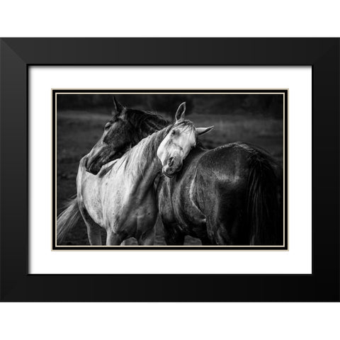 Warm rain Black Modern Wood Framed Art Print with Double Matting by Chapa, Niko