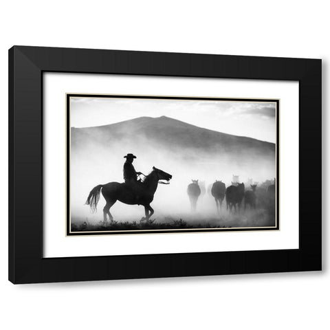 His Territory Black Modern Wood Framed Art Print with Double Matting by Pancareken, Yavuz