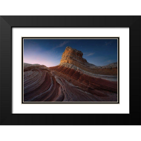 Twisted Black Modern Wood Framed Art Print with Double Matting by Pablo, Juan de