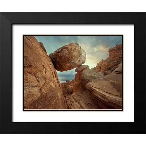 Balanced Rock Black Modern Wood Framed Art Print with Double Matting by Perlow, Gary