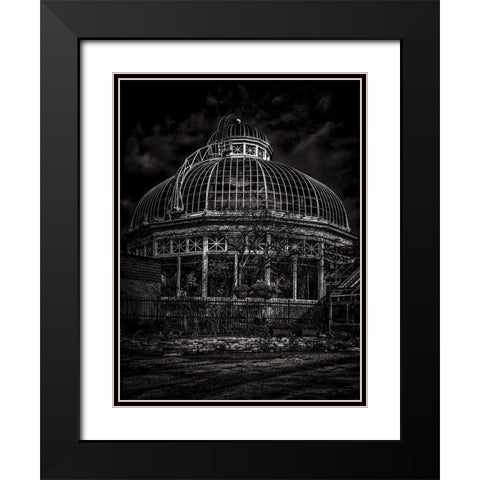 Allan Gardens Conservatory Toronto Black and White Black Modern Wood Framed Art Print with Double Matting by Carson, Brian