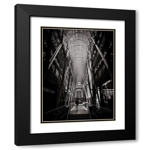Allen Lambert Galleria Toronto Black and White Black Modern Wood Framed Art Print with Double Matting by Carson, Brian