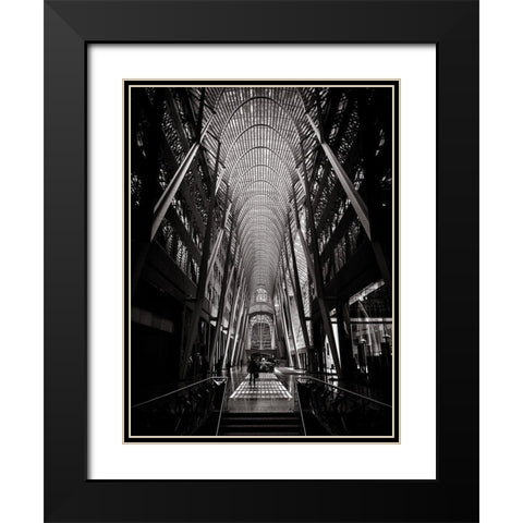 Allen Lambert Galleria Toronto Black and White Black Modern Wood Framed Art Print with Double Matting by Carson, Brian