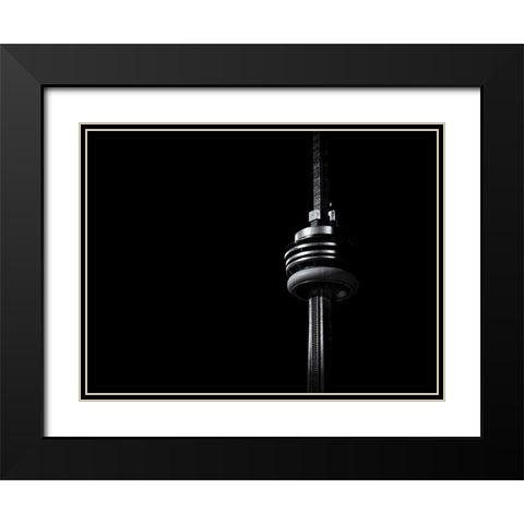 CN Tower Toronto No 2 Black Modern Wood Framed Art Print with Double Matting by Carson, Brian