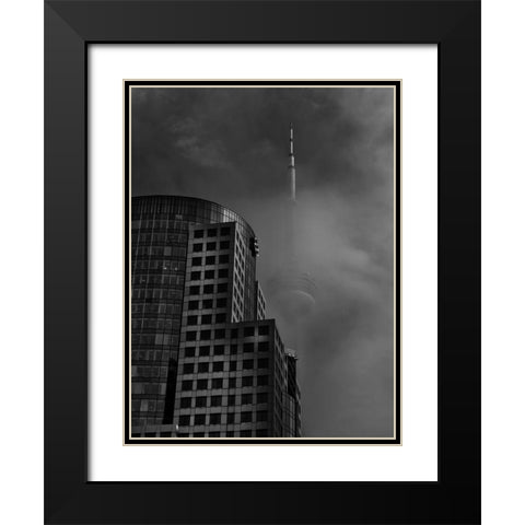 Downtown Toronto Fogfest No 7 Black Modern Wood Framed Art Print with Double Matting by Carson, Brian