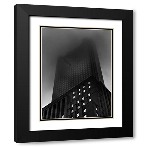 Downtown Toronto Fogfest No 13 Black Modern Wood Framed Art Print with Double Matting by Carson, Brian