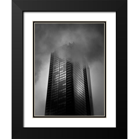 Downtown Toronto Fogfest No 24 Black Modern Wood Framed Art Print with Double Matting by Carson, Brian