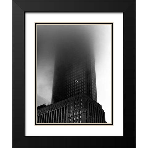 Downtown Toronto Fogfest No 28 Black Modern Wood Framed Art Print with Double Matting by Carson, Brian