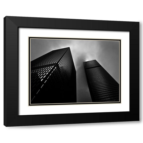 Downtown Toronto Fogfest No 30 Black Modern Wood Framed Art Print with Double Matting by Carson, Brian